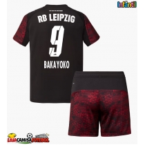 Camisa de Futebol RB Leipzig Johan Bakayoko #9 Equipamento Alternativo Infantil 2025-26 Manga Curta (+ Calças curtas)